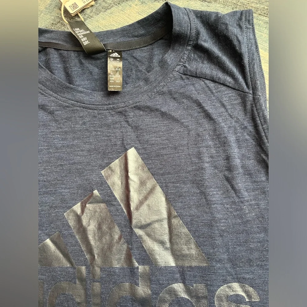 NEW WITH TAGS!!! Adidas Women’s Blue Sleeveless Shirt. Size medium - Picture 4 of 10